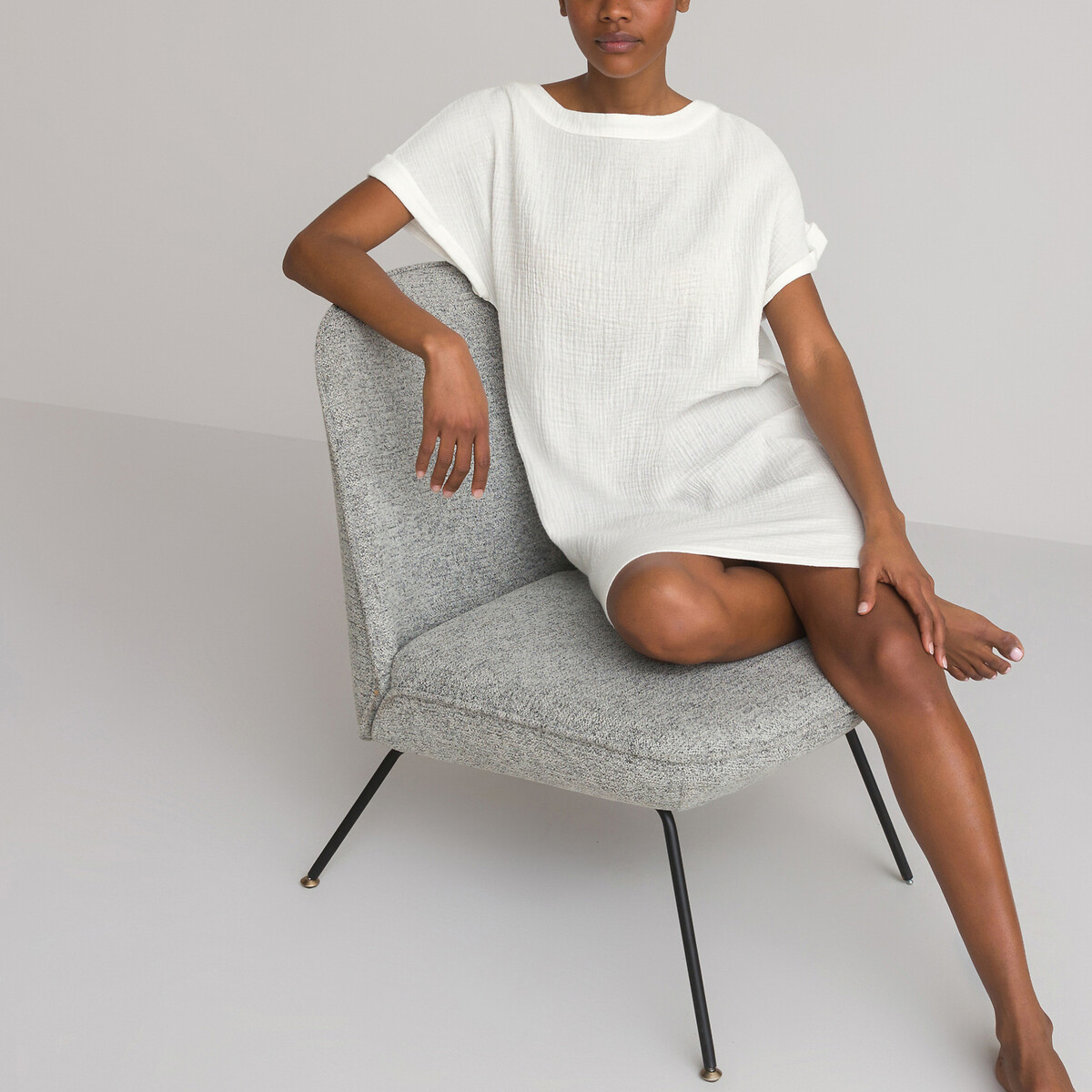 Short sleeve nightshirt in double 