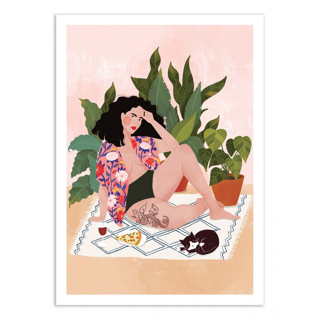 Affiche d'art - Sundaying pizza - Maja Tomljanic, WALL EDITIONS