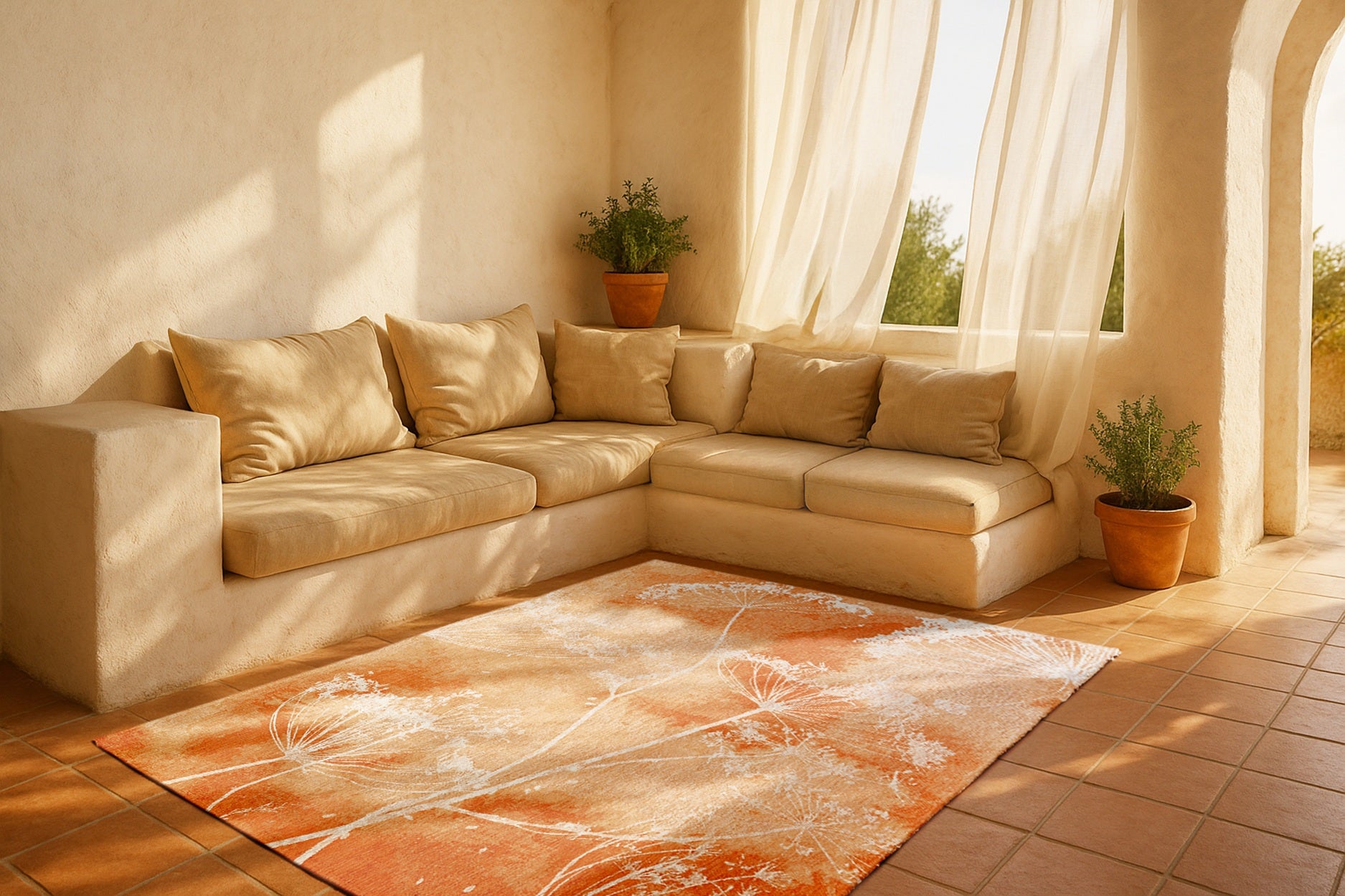 Tapis intérieur/extérieur tissé plat FLEA, NOVATREND