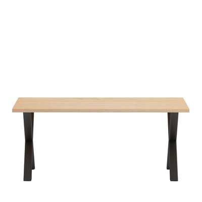 Table à manger en bois piètement en X 180x90cm bois clair - OSBY DRAWER