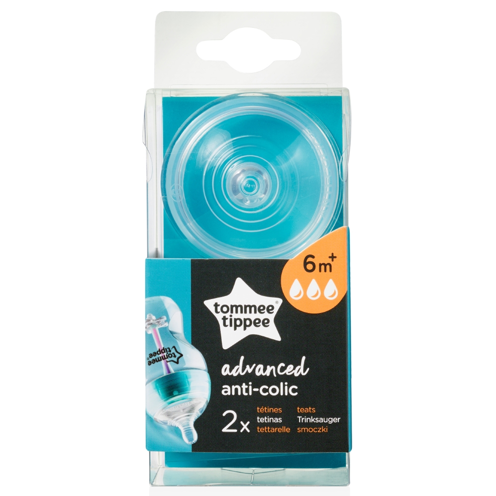 Lot de 2 tétines Anti-Colique, TOMMEE TIPPEE