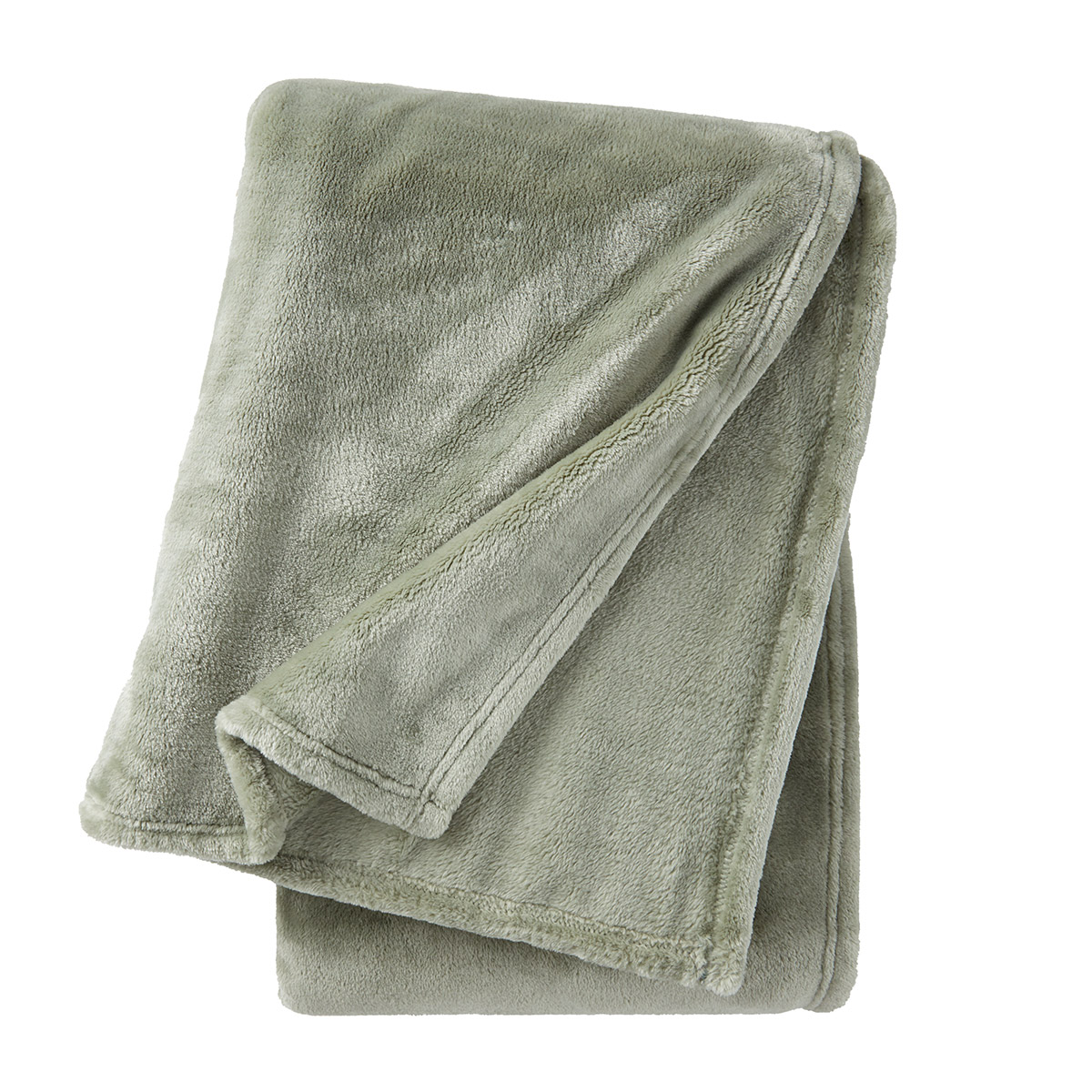 Plaid en polaire vert, CASTOR, DESFORGES