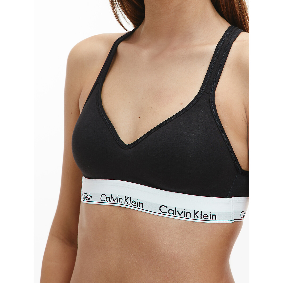 Cotton mix logo bralette , black, Calvin Klein Underwear | La Redoute