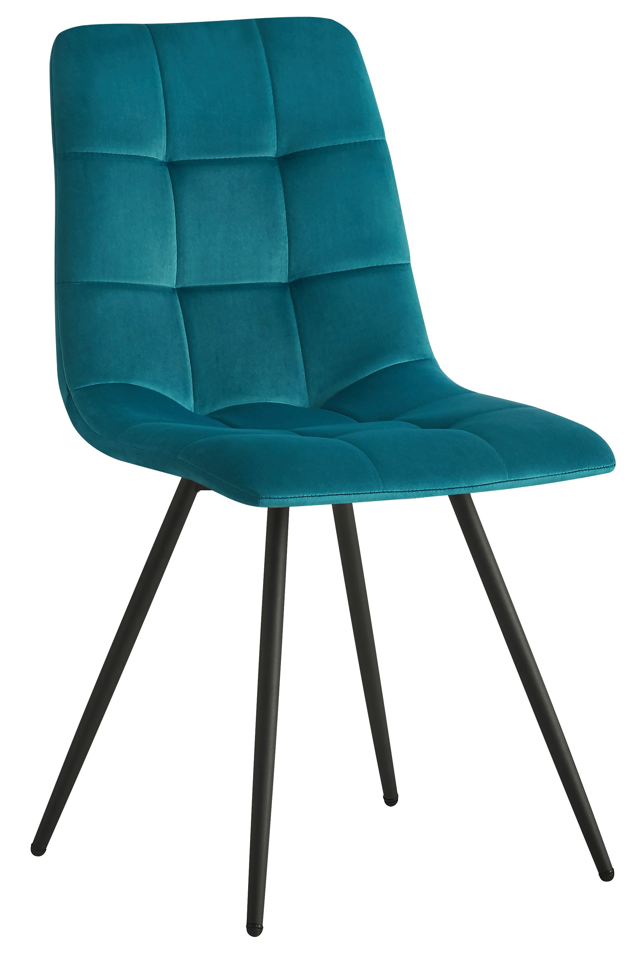 Lot de 2 chaises, métal et velours, BJORN, NORDLYS