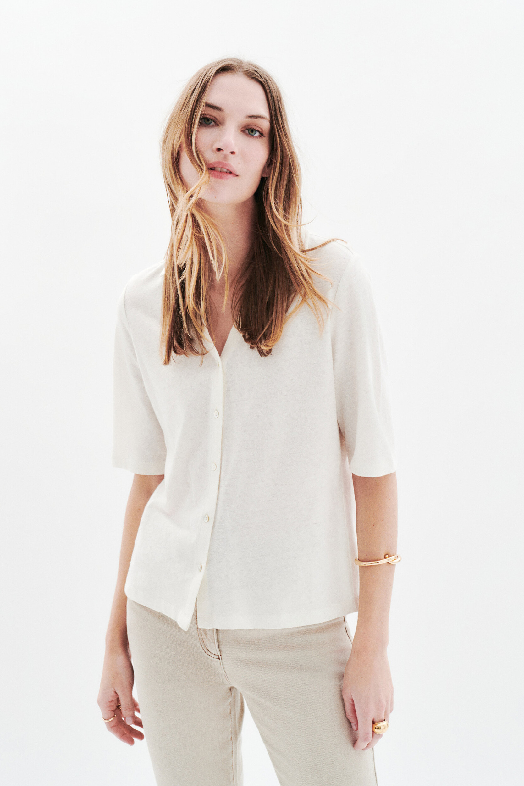 T-shirt col chemise EVELINA, CAROLL
