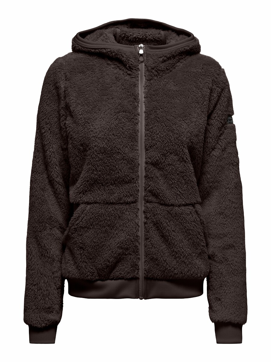Veste zippée duveteuse, coupe droite, ONLY PLAY