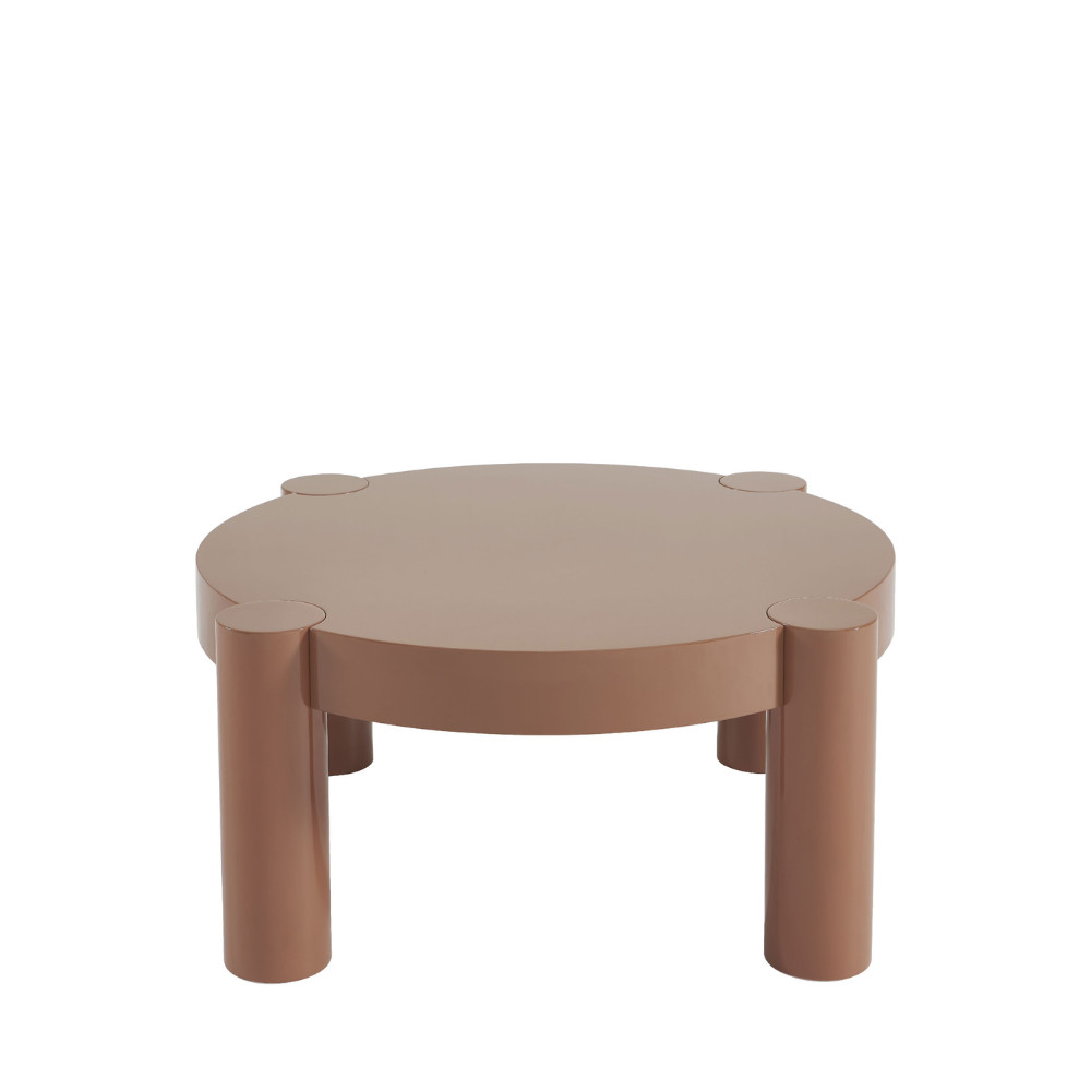 Table basse ronde en bois laqué  85,5cm- MOPI, DRAWER