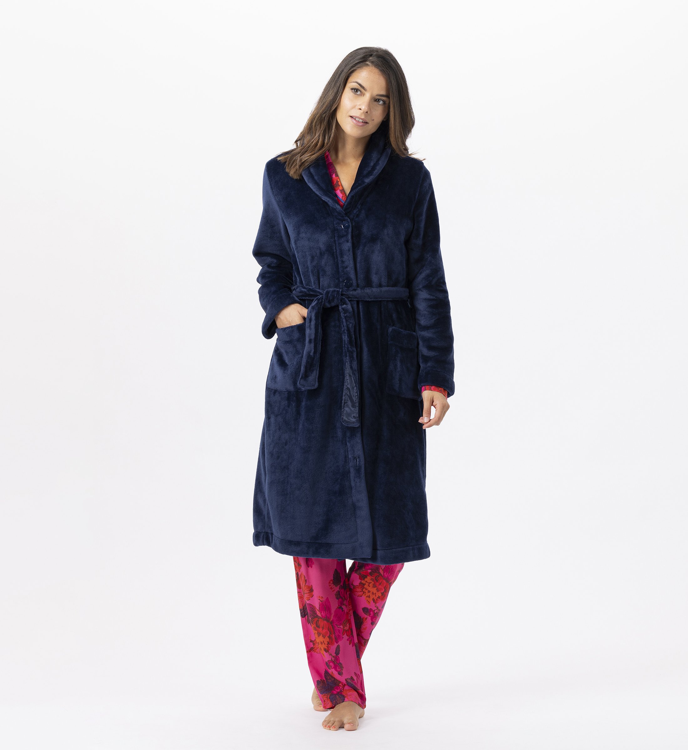 Robe de chambre en peluche flanelle ESSENTIEL H51B, LE CHAT