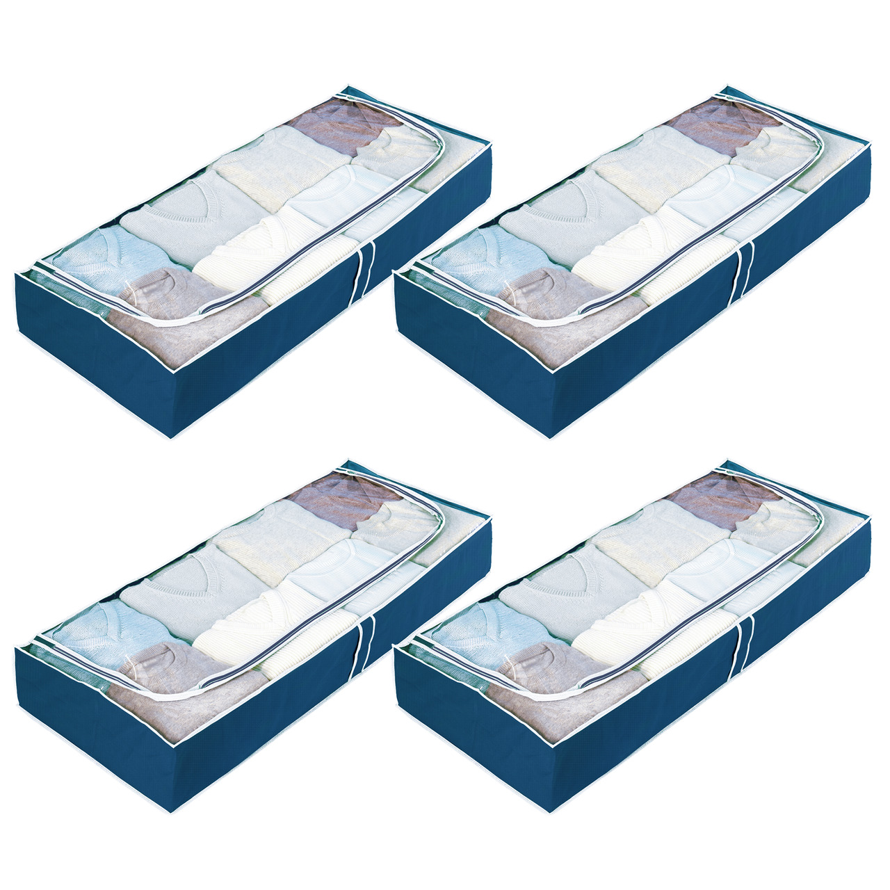 Lot de 4 housses de stockage sous le lit AIR, WENKO
