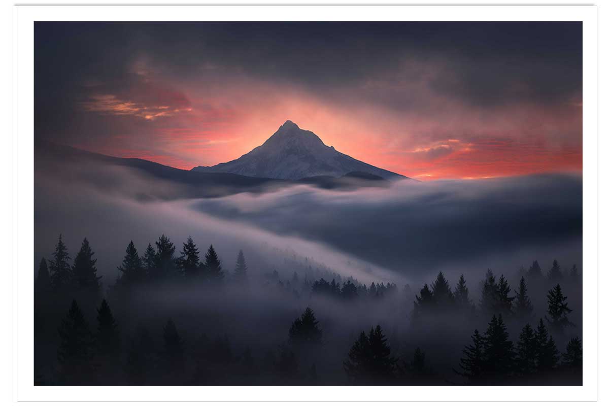 Affiche Brume en Oregon, HEXOA