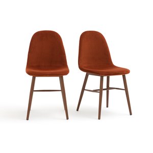 Комплект из двух стульев с обивкой из велюра, Polina LA REDOUTE INTERIEURS image