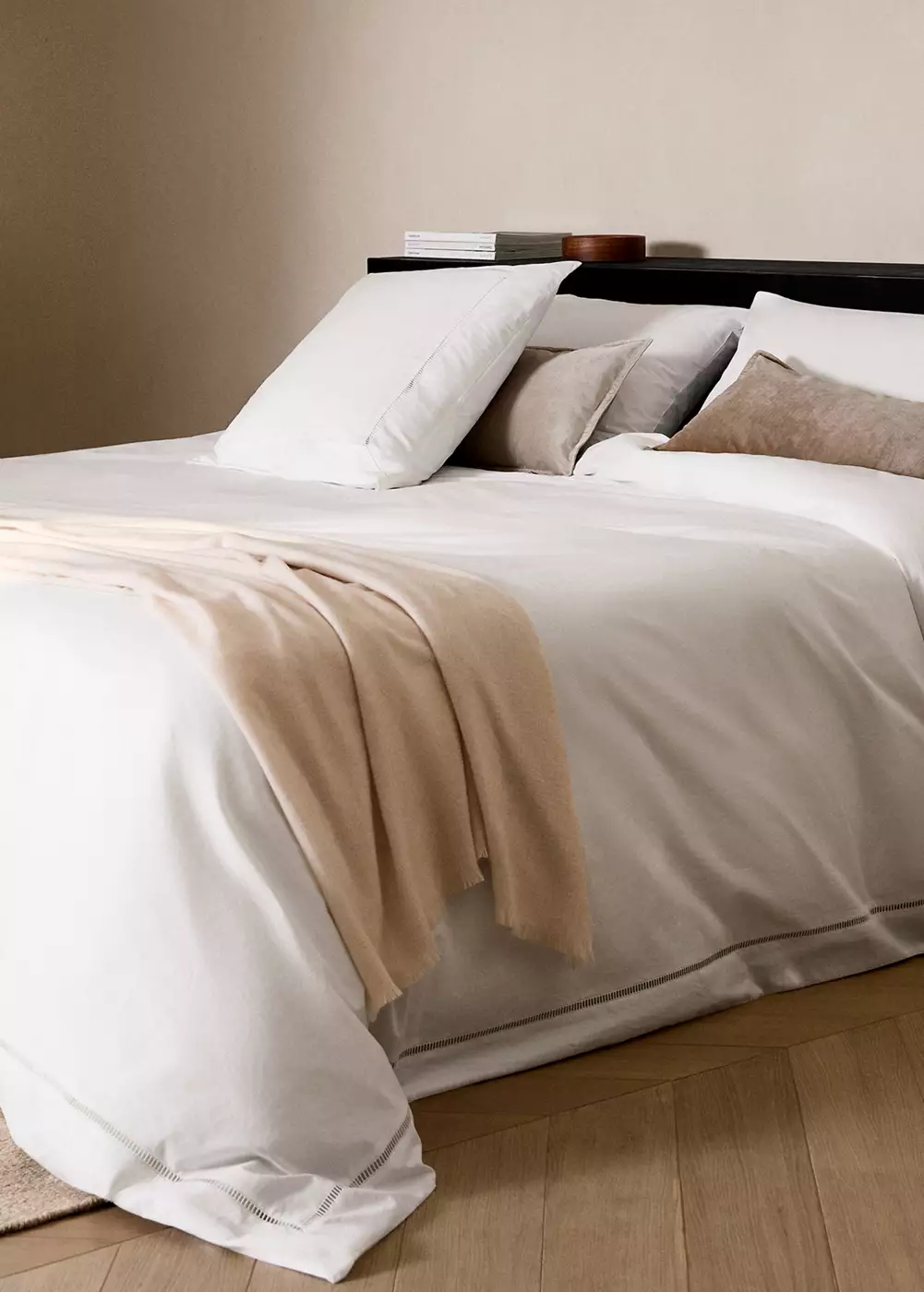 Housse de couette percale de coton ajouré lit 150/160 cm, MANGO HOME