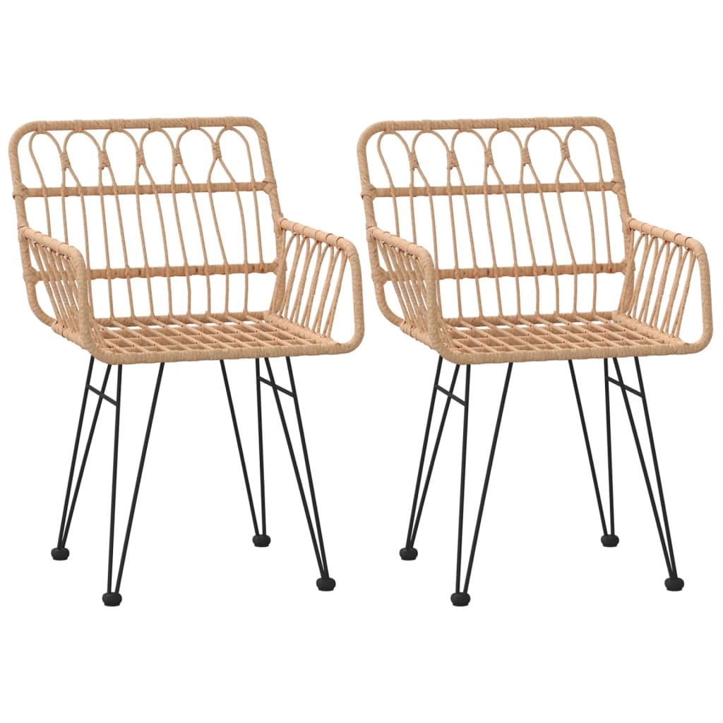 Lot de 2 chaises de jardin avec accoudoirs, HOME MAISON