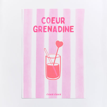Affiche Coeur grenadine, EMOI EMOI