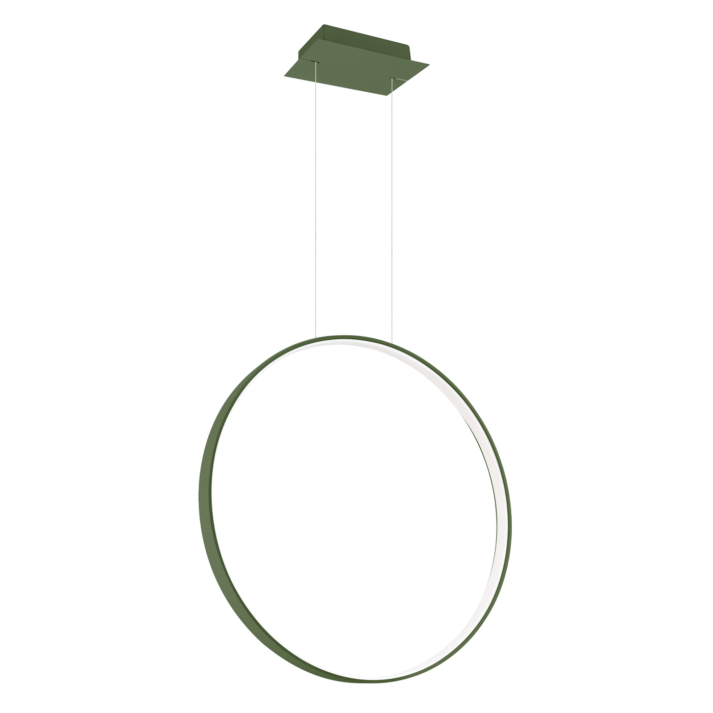 Suspension Aluminium Vert Olive LED 1 Rio, EDEN