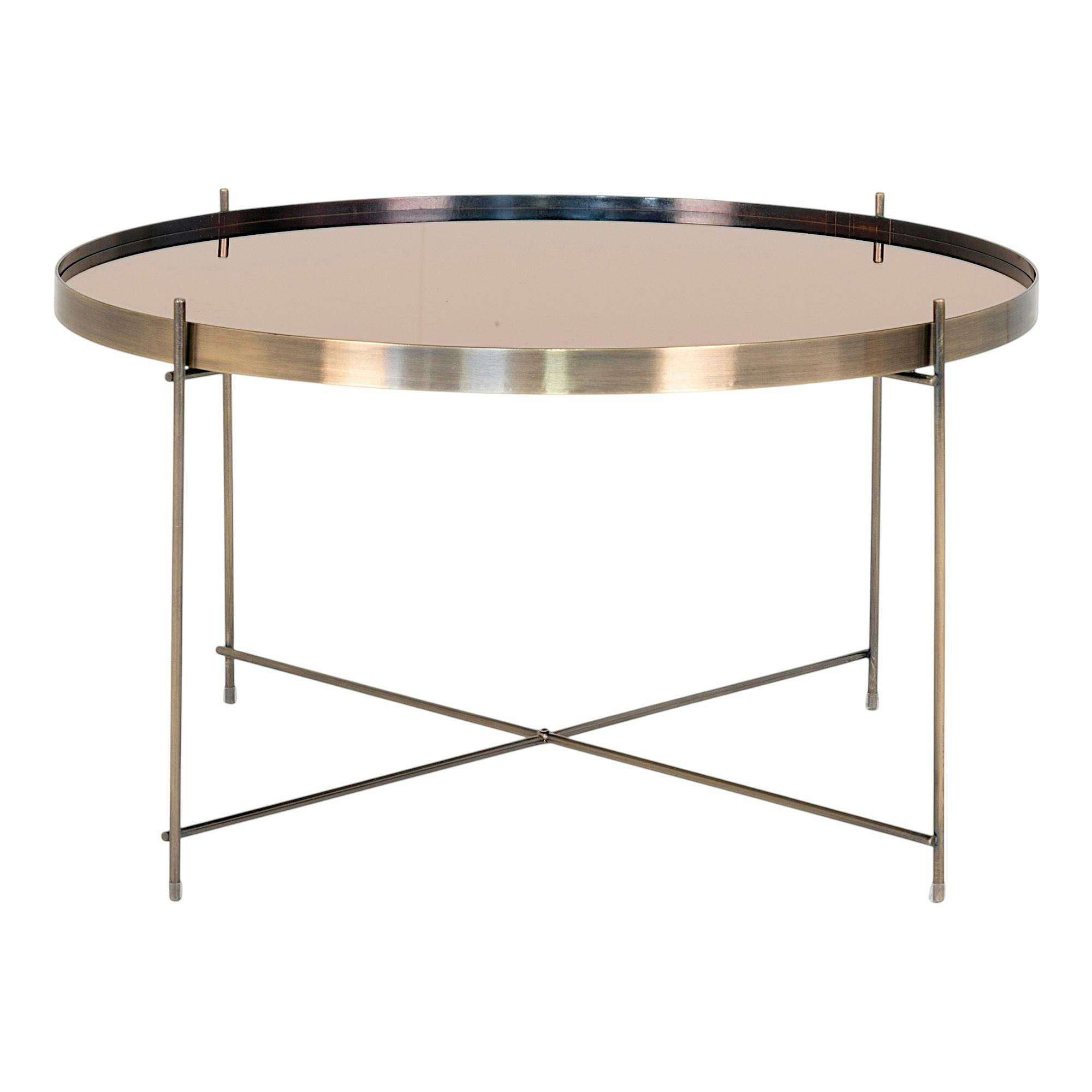 Table basse ronde en verre et métal TULUM, PIER IMPORT
