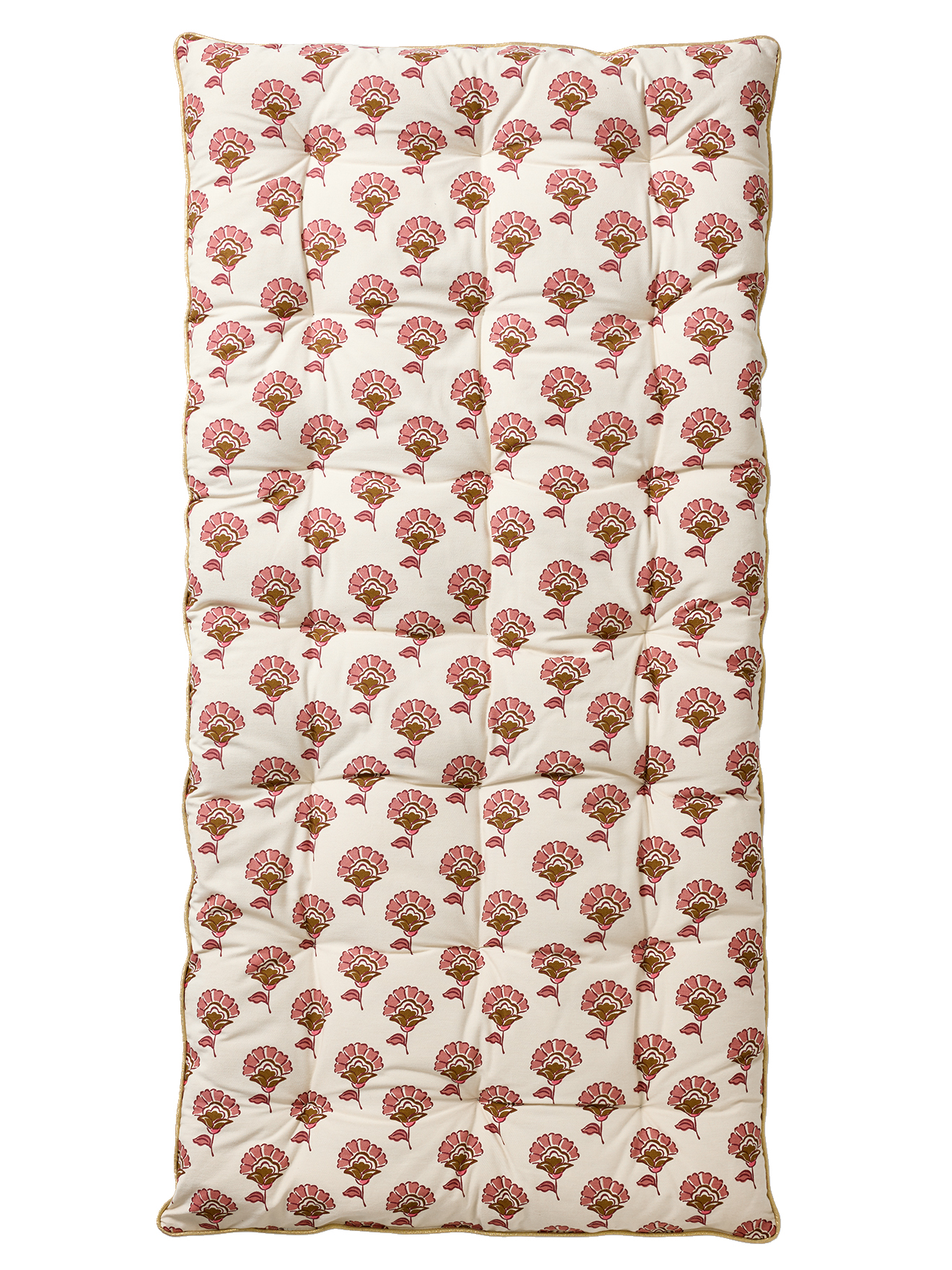 Matelas de sol bi-matière fleurs/velours Arizona, VERTBAUDET