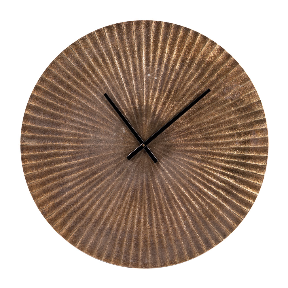 Horloge en métal soleil or 59 cm - HORLOGE, TABLE PASSION