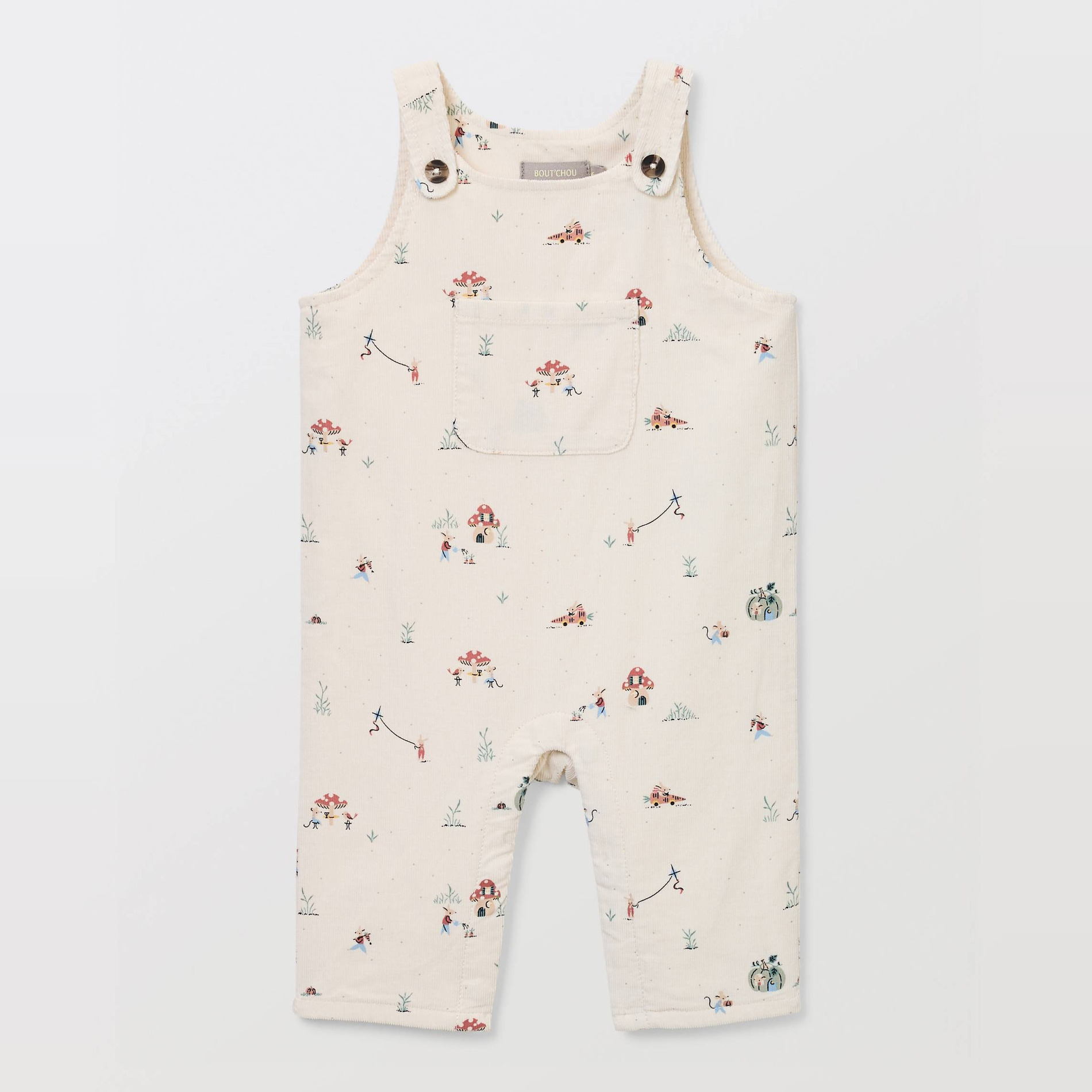 Salopette velours en coton GOTS, BOUT'CHOU