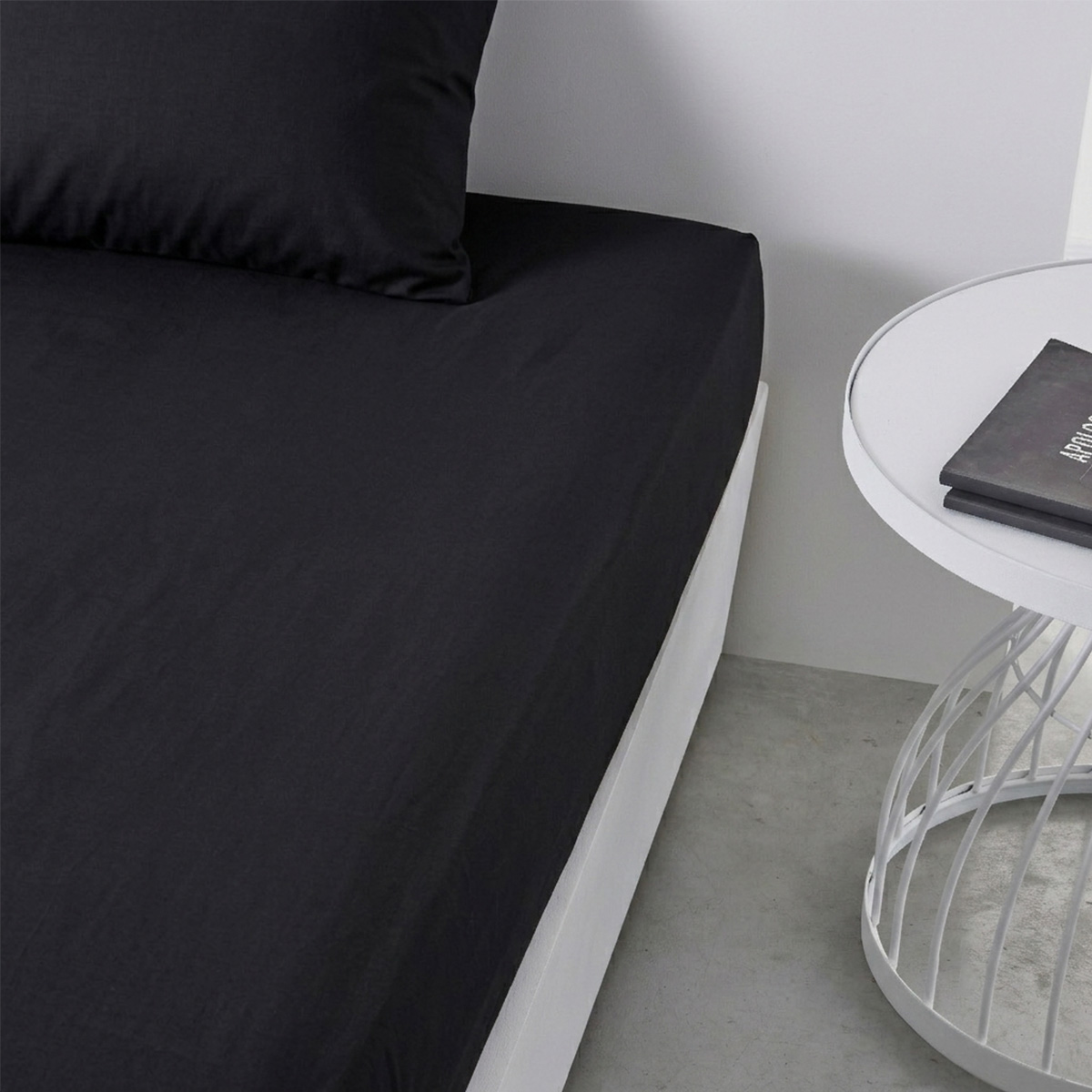 Drap housse uni 2 PersonnesEffet lavé COCON, TODAY