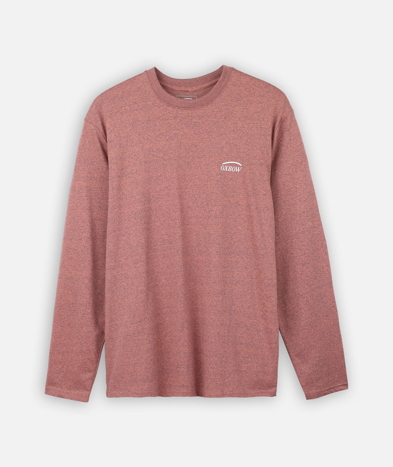 Tee-shirt Manches Longues OXBOW Motif Jaspé - Hiver 2025 - Coton/polyester Recyclé - Logo Poitrine & Graphisme Dos