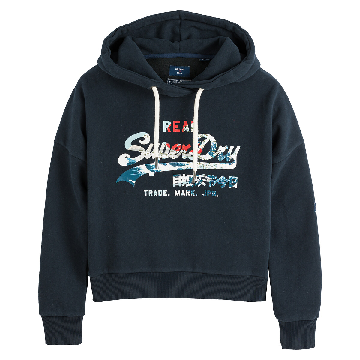 Hoodie vintage logo centrale zak marineblauw Superdry | La Redoute