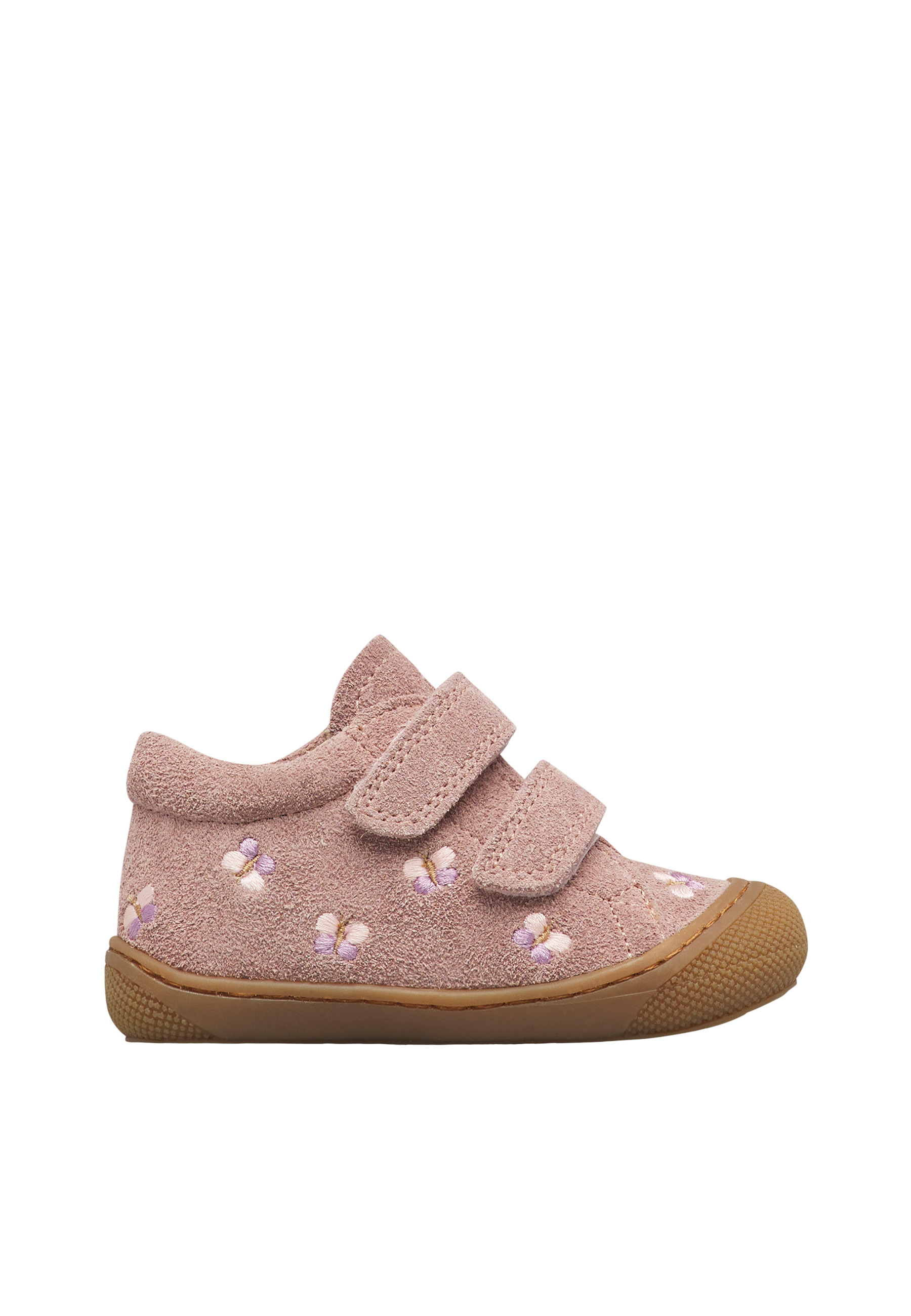 Chaussures premiers pas en suède COCOON VL EMBR.BUTTERFLY, NATURINO