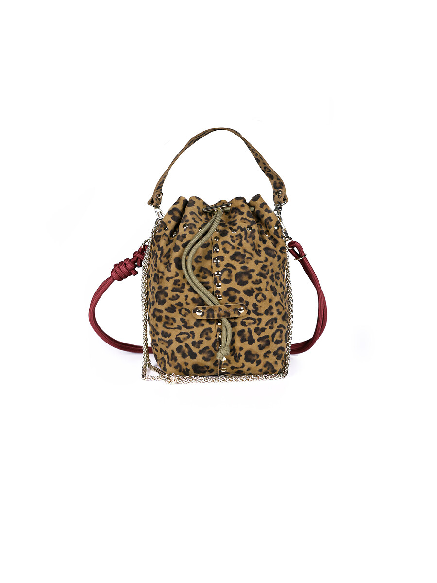 Sac seau en cuir imprimé léopard, BECO, CRAIE STUDIO