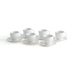 Confezione da 6 tazze da caffè con piattino, Jewely LA REDOUTE INTERIEURS image