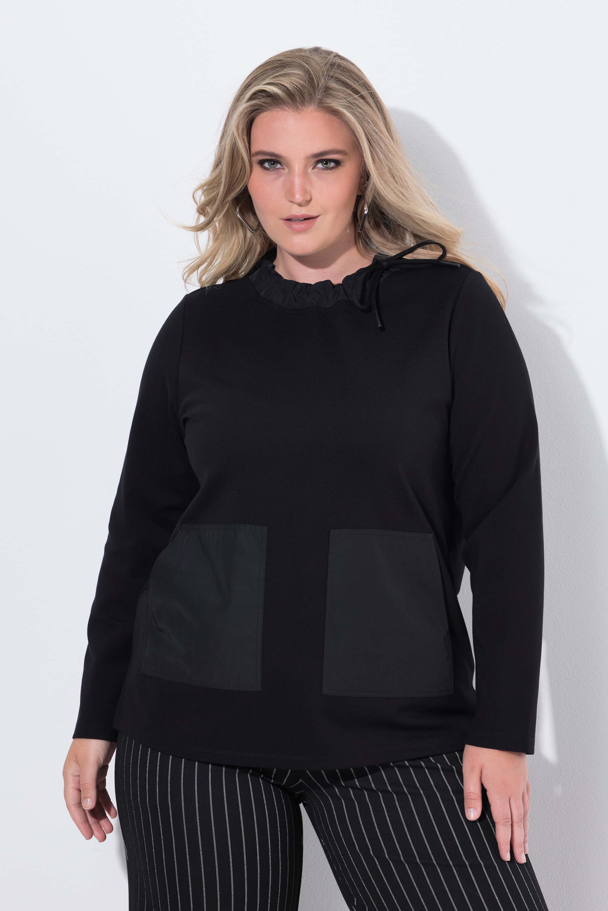 Sweat-shirt à col montant et manches longues, ULLA POPKEN
