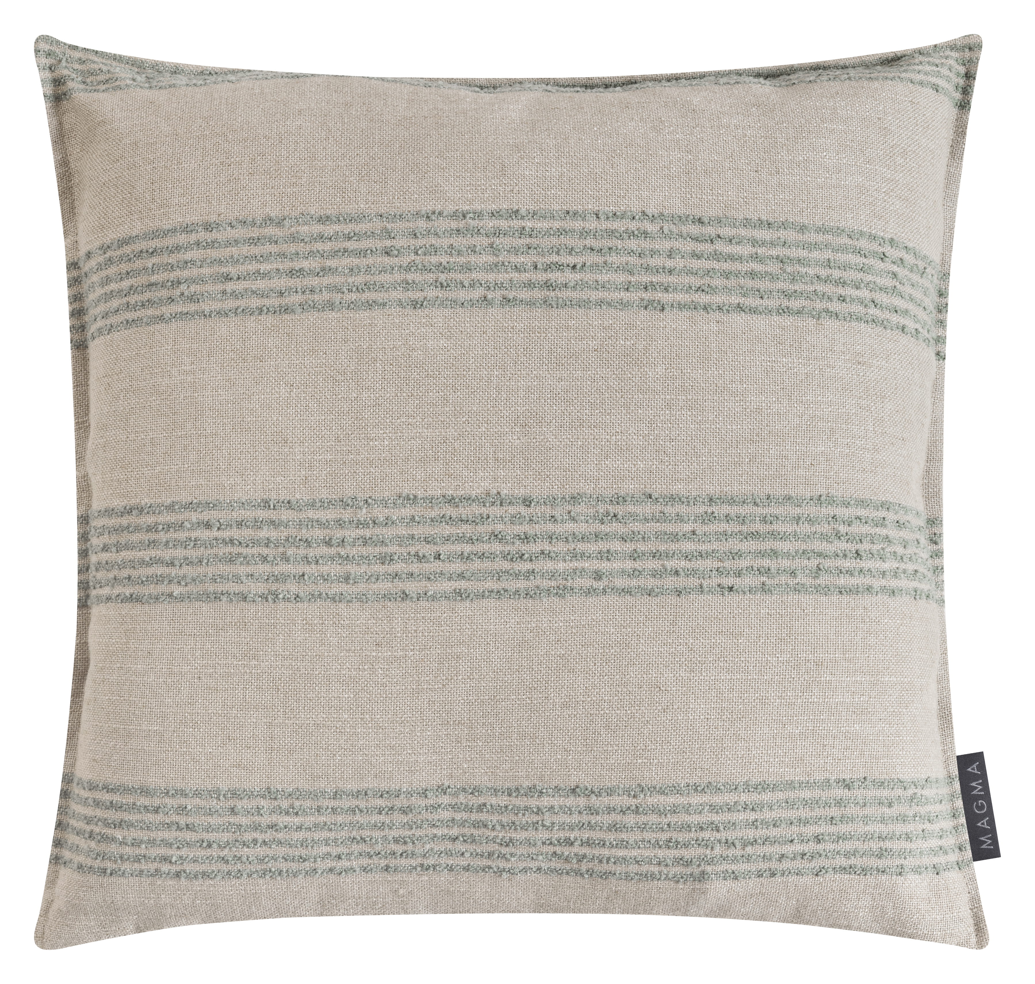 Housse de coussin jacquard rayure vert BILLY, MAGMA HEIMTEX