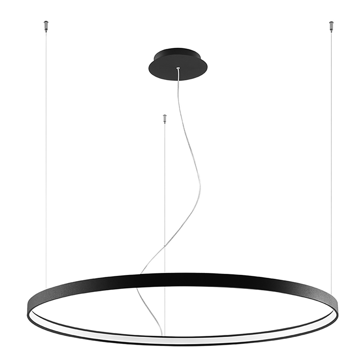 Lustre Aluminium Noir LED 1 Rio, EDEN