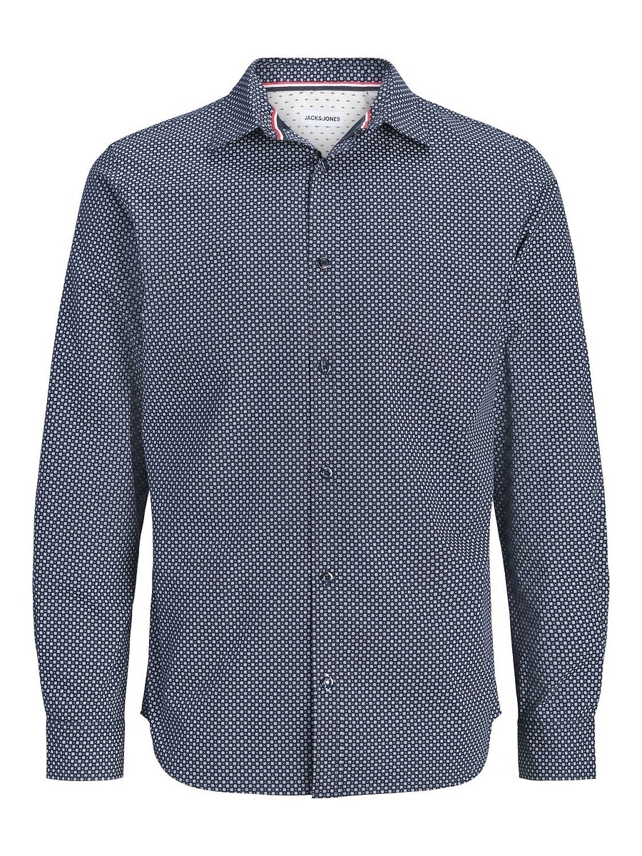 Chemise imprimée micro-motifs, manches longues, JACK & JONES