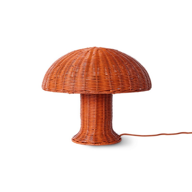 Lampe de table champignon rotin, HKLIVING