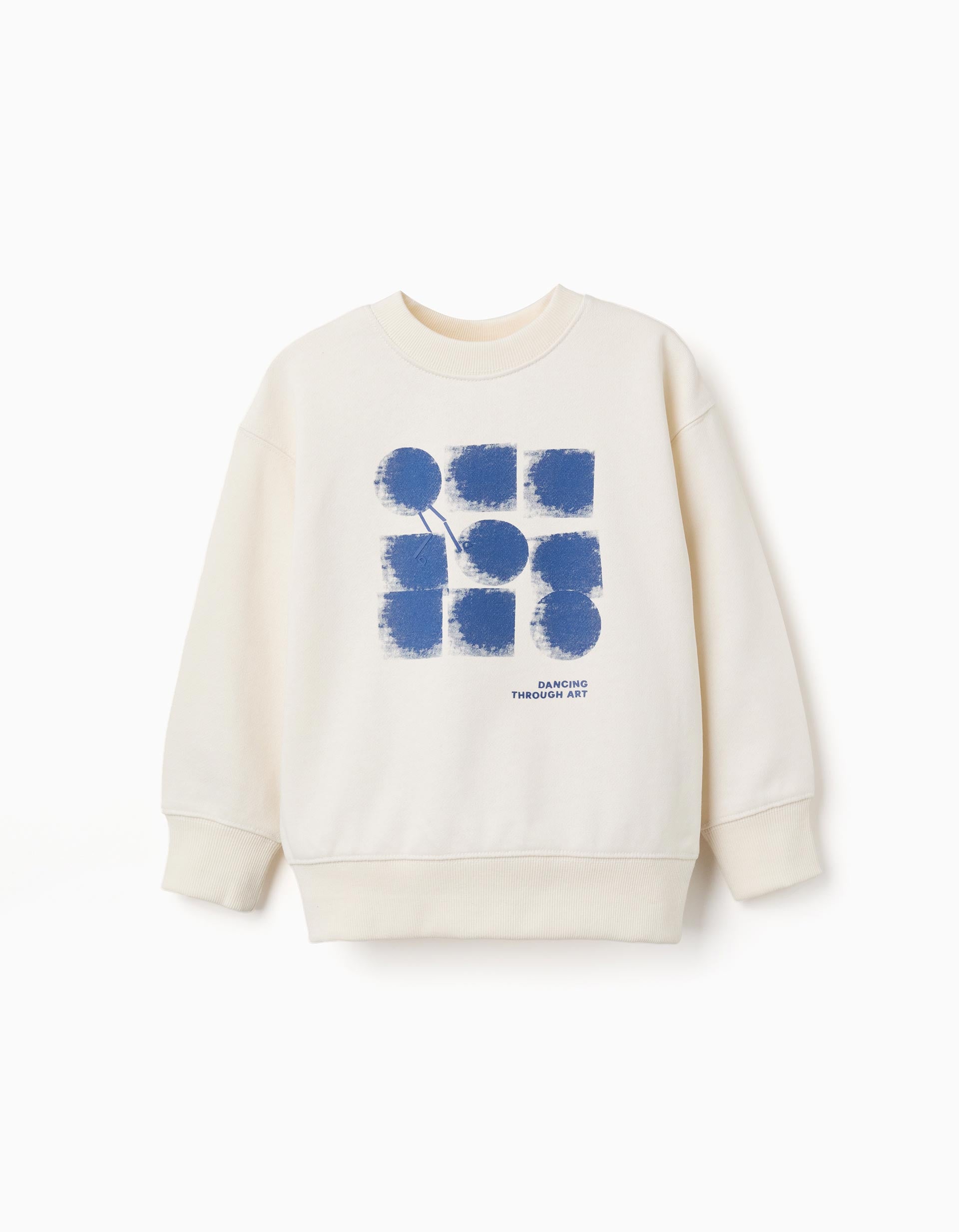 Sweat en coton avec imprimé abstrait, ZIPPY