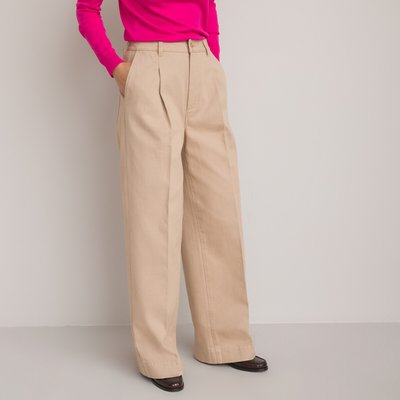 Cotton Wide Leg Chinos, Length 30" LA REDOUTE COLLECTIONS