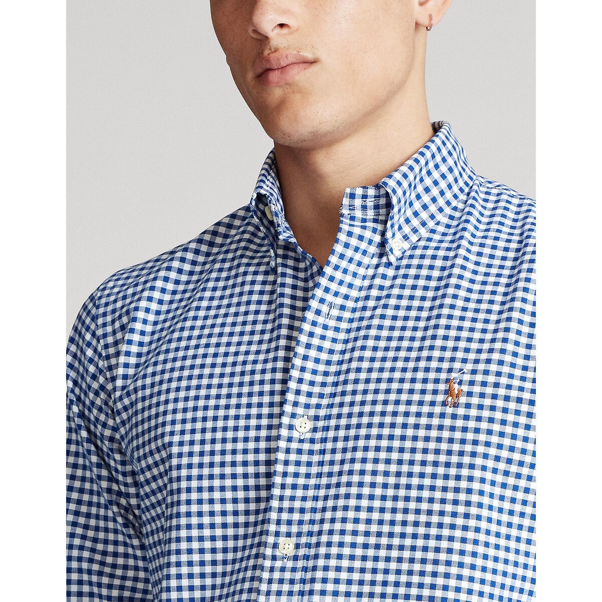 Chemise droite oxford carreaux