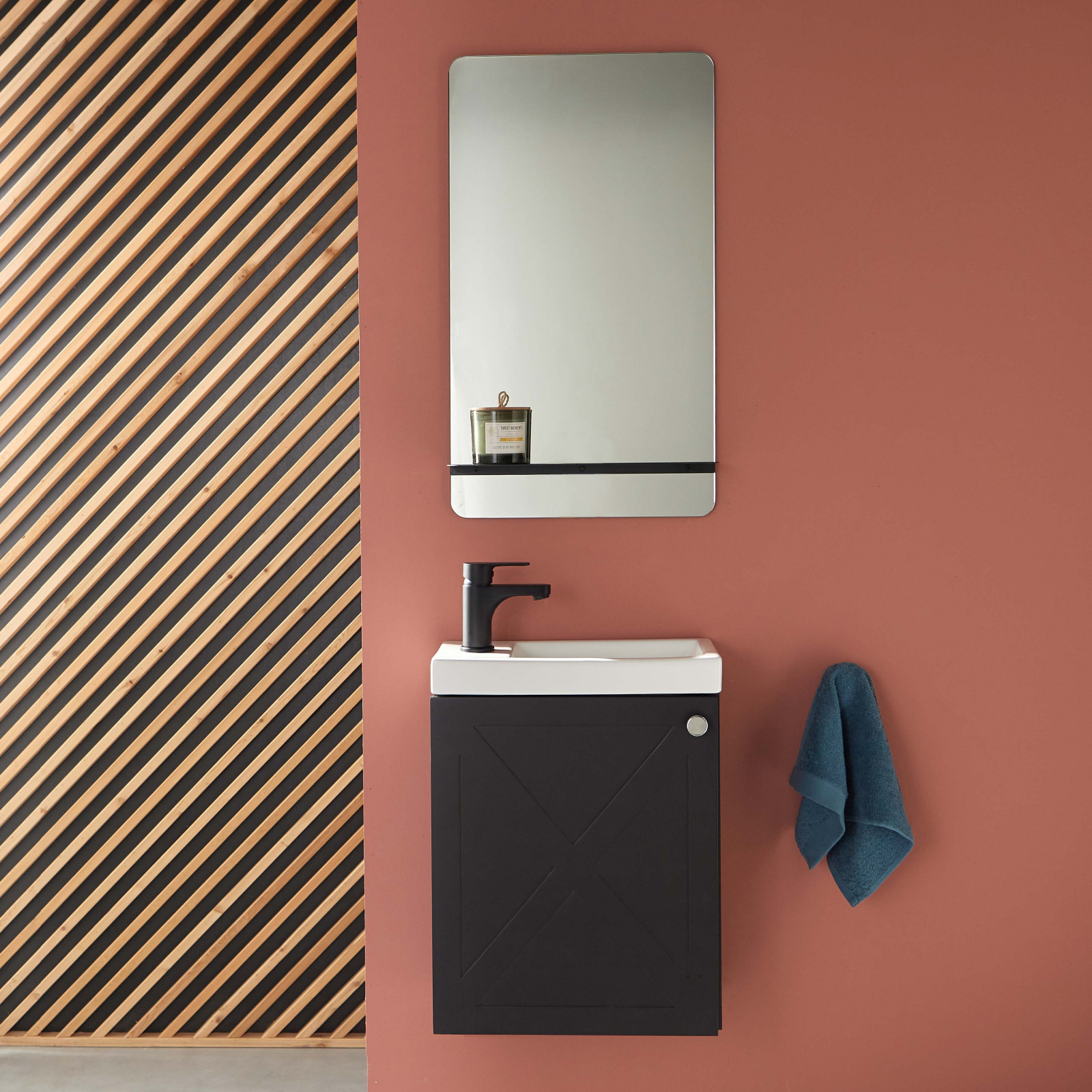 Ensemble meuble lave-mains + miroir AVA, MOB IN