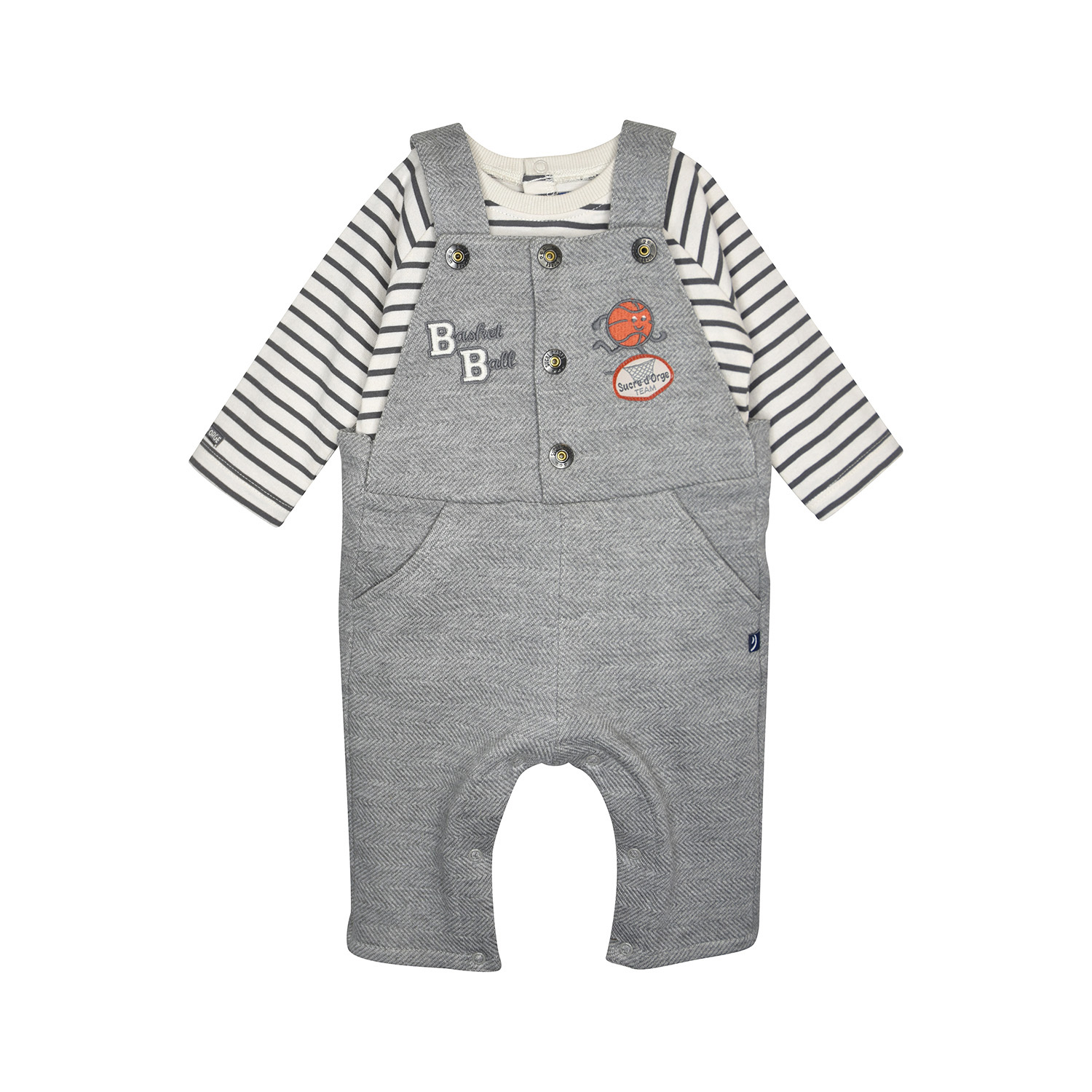 Ensemble tshirt salopette pravin, SUCRE D'ORGE