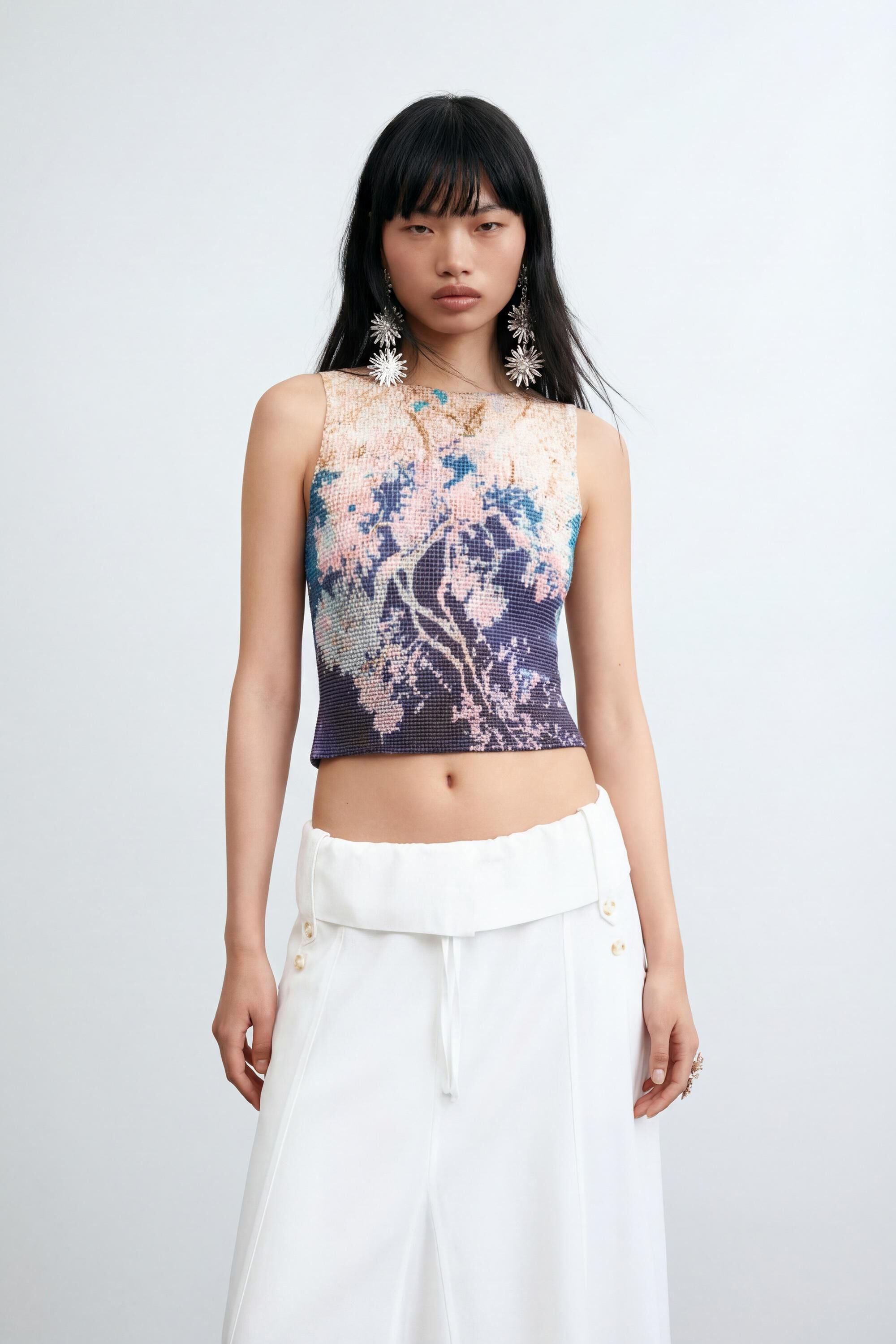 Débardeur imprimé, DESIGUAL