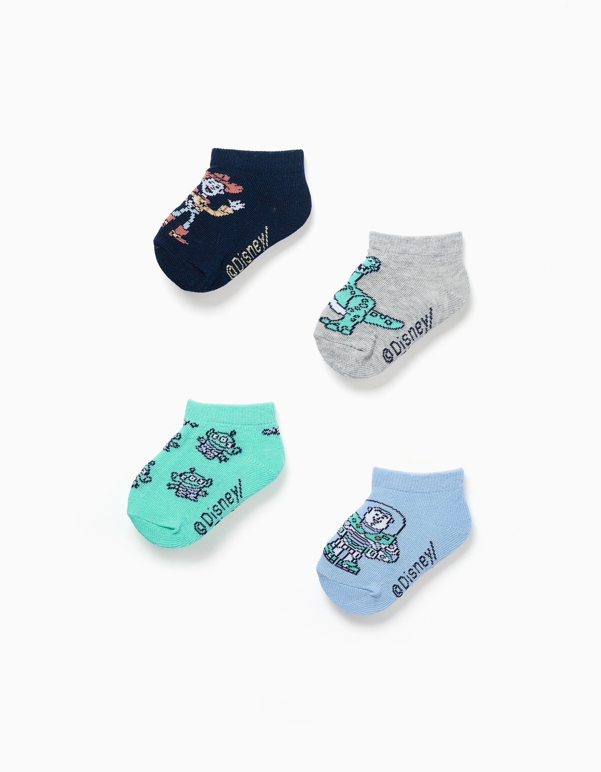 Lot de 4 paires de socquettes Toy Story, ZIPPY
