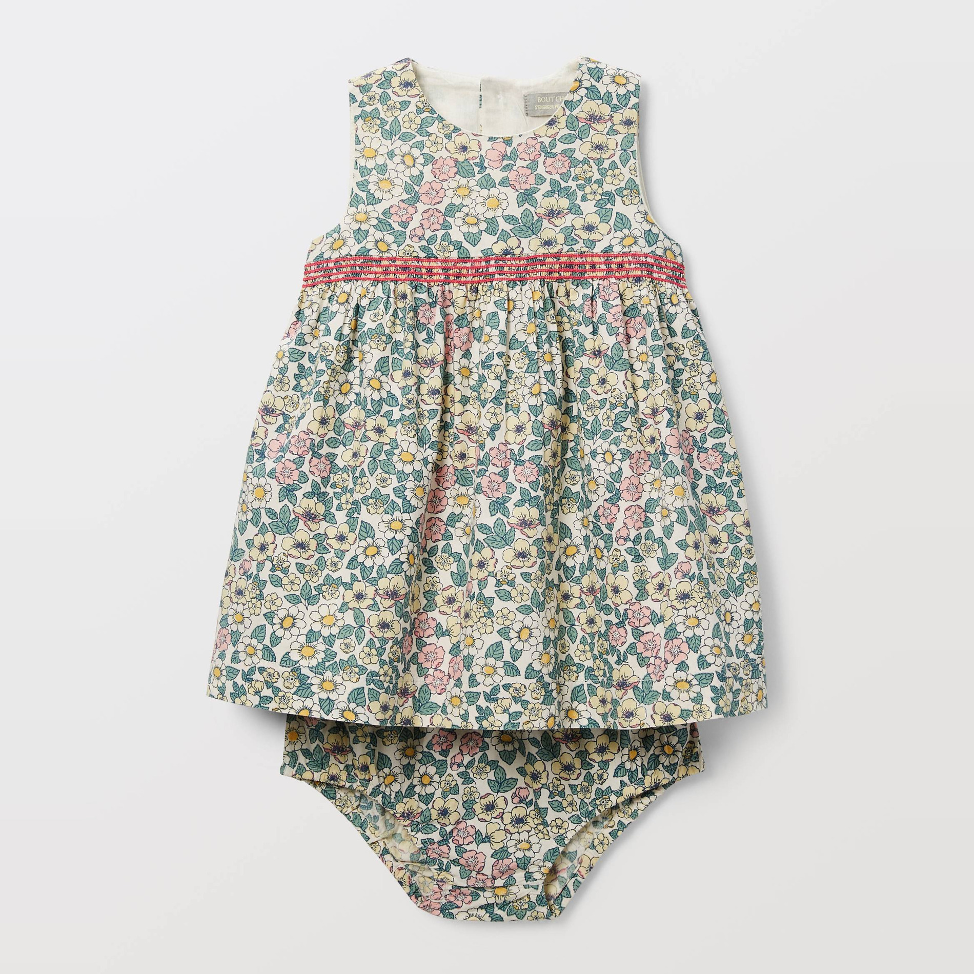 Robe avec bloomer imprimés en coton BIO GOTS - collection Cérémonie, BOUT'CHOU