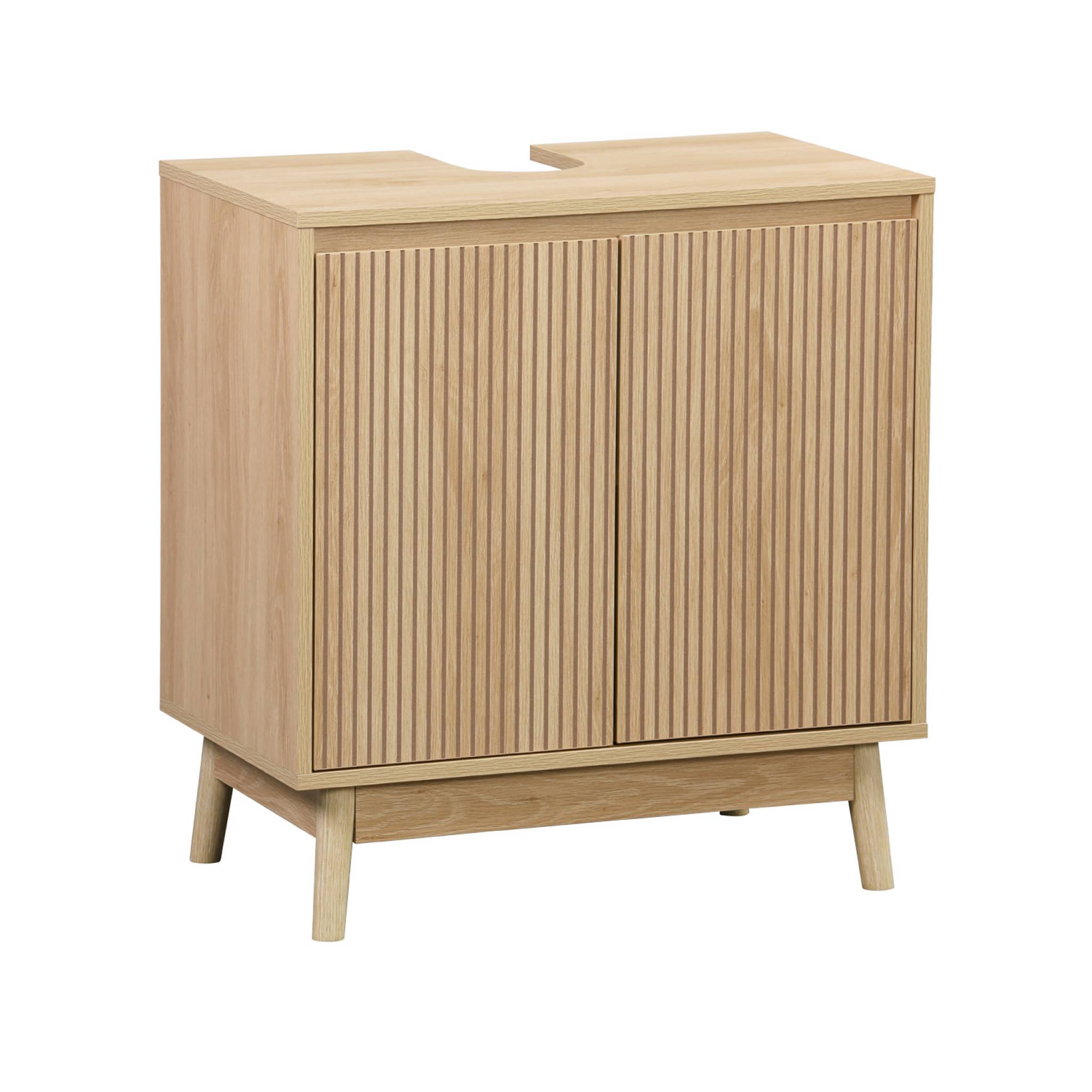 Meuble sous lavabo scandinave décor bois LINEAR, SWEEEK
