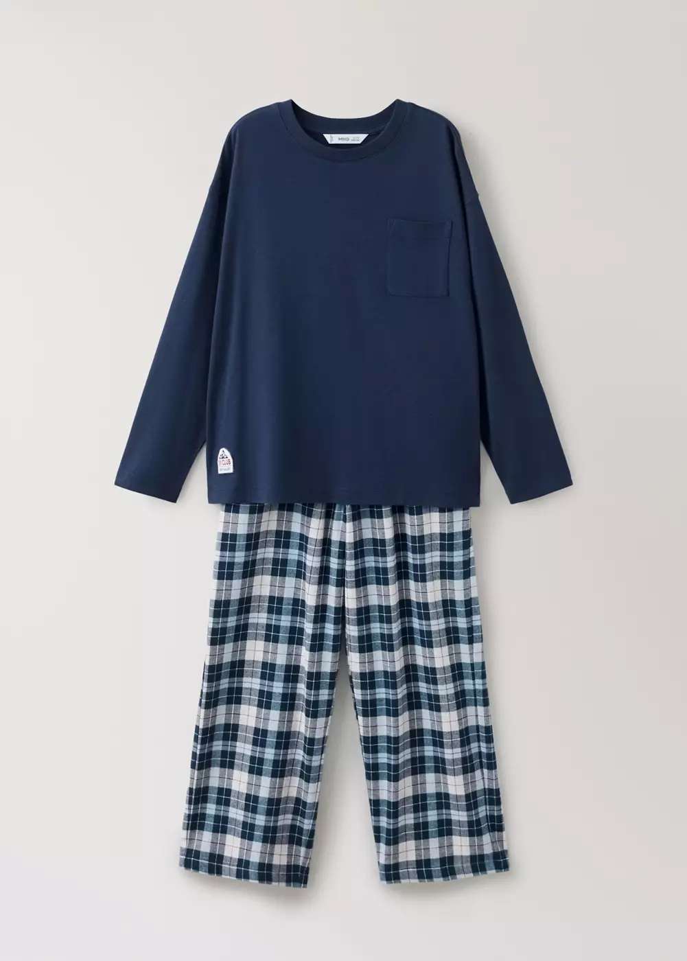 Pyjama complet en flanelle à carreaux, MANGO KIDS