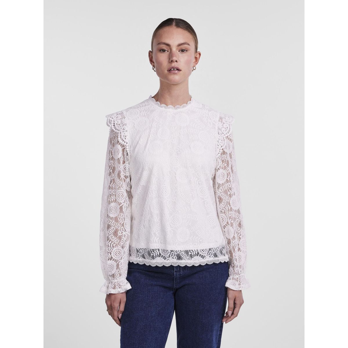 Blouse blanche dentelle discount femme