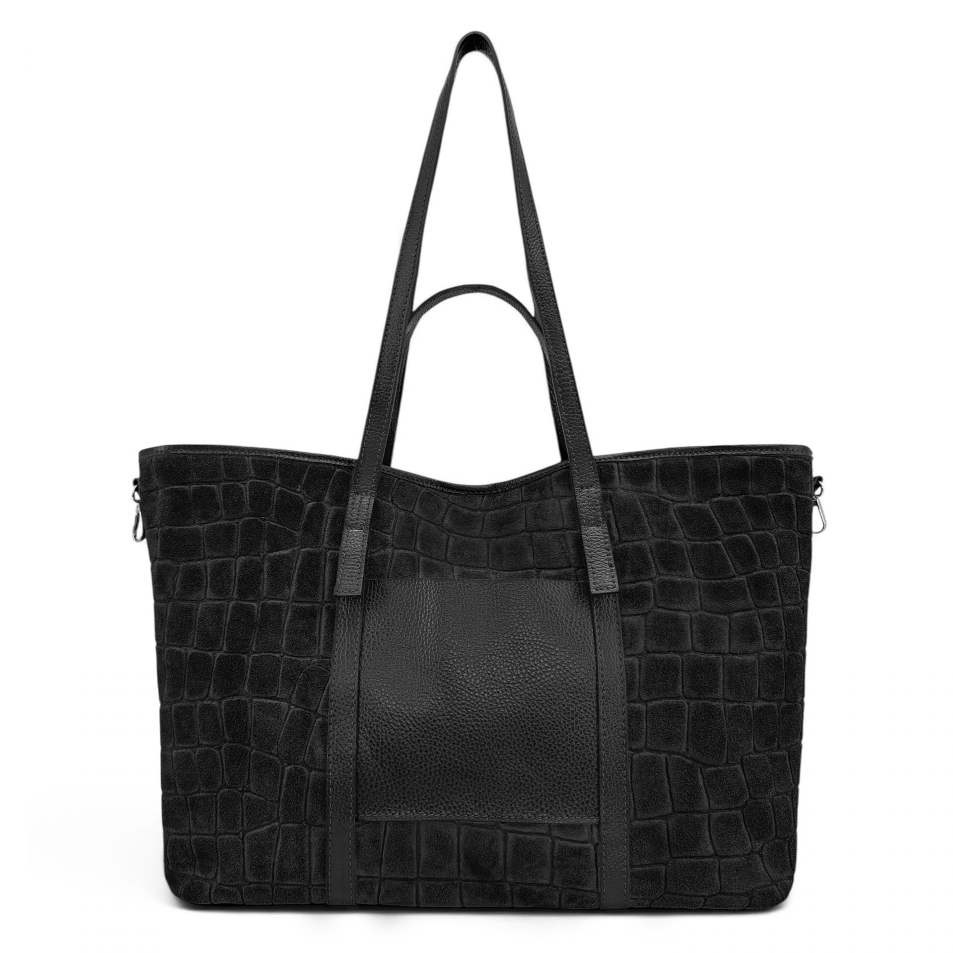Grand sac cabas en cuir grainé et croûte de cuir VENICE, OH MY BAG
