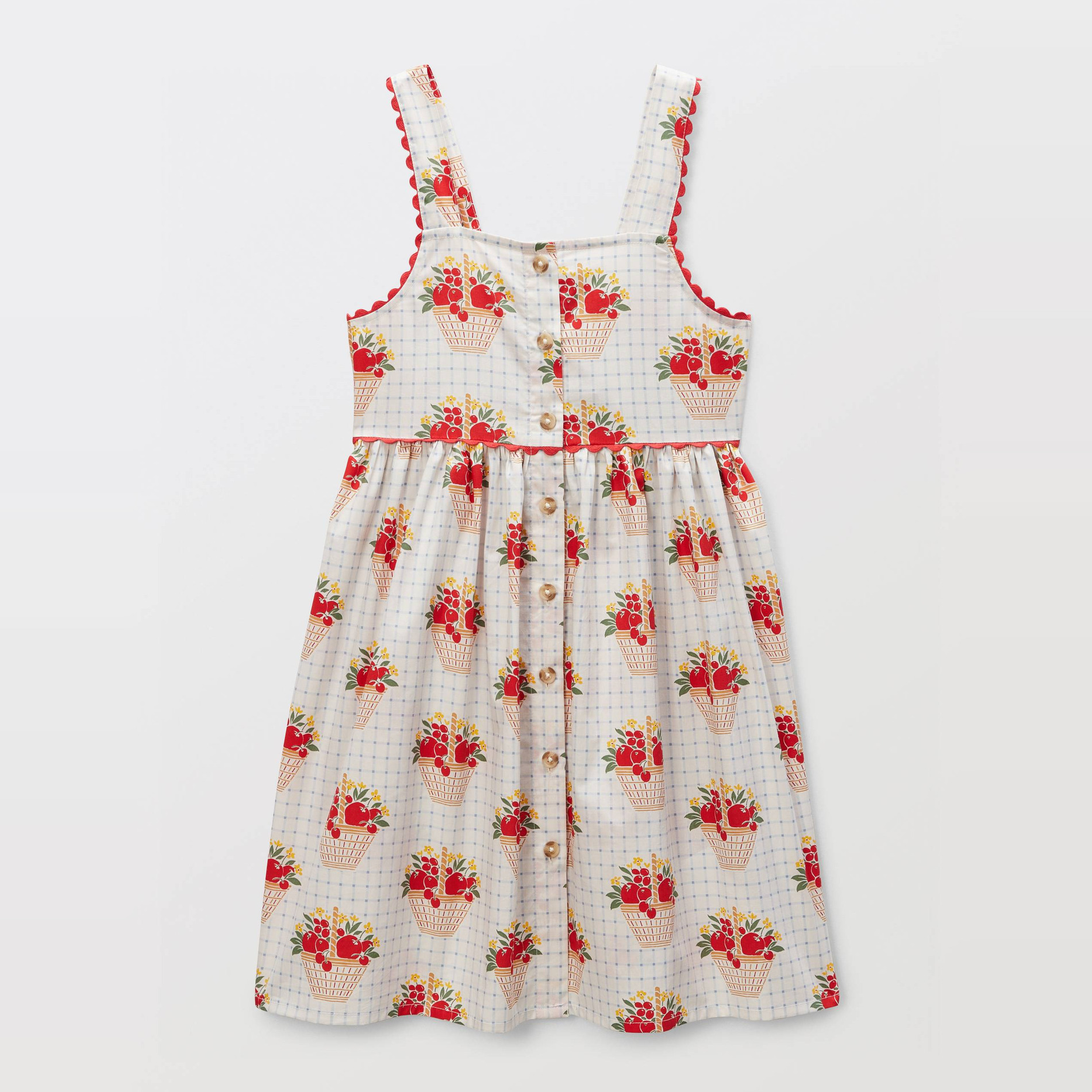 Robe à bretelles imprimée en coton, MONOPRIX