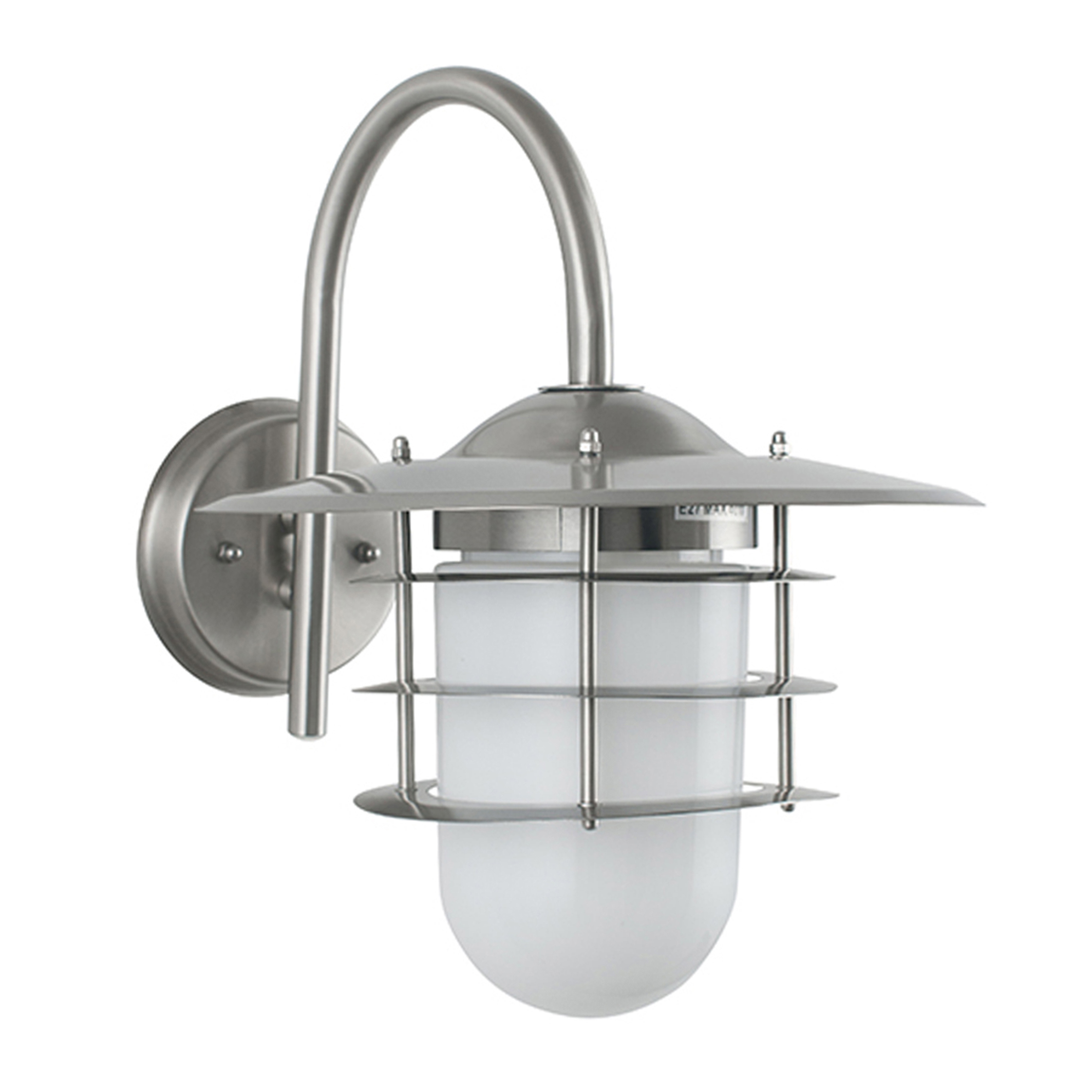 Brushed Steel And Opaque Glass Nautical, Nautical Style Outdoor Wall Lights