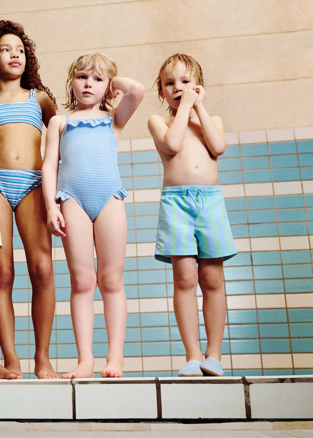 Maillot de bain à rayures, MANGO BABY