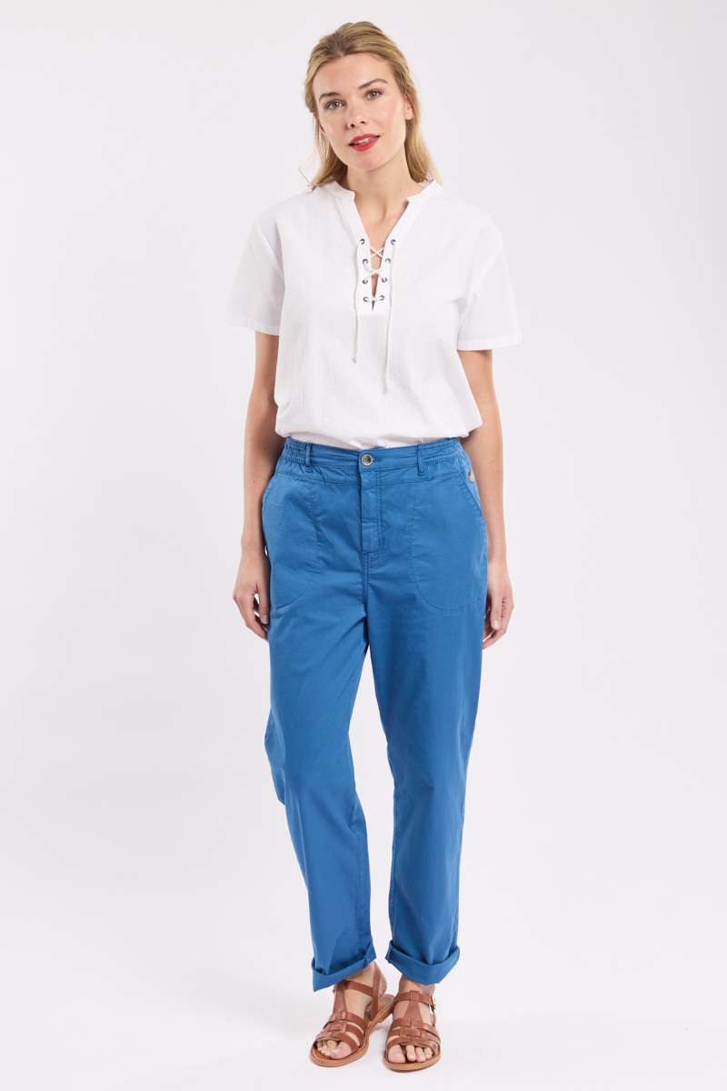 Pantalon taille élastiquée Élise, TERRE & MER